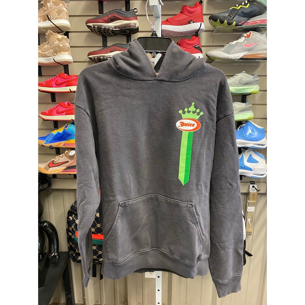 Juice Los Angeles Grey Hoodie Streetwear Graphic Pullover Men's Medium